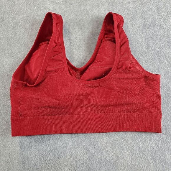 Wacoal Sports Bra Womens 38 Red Stretch Non-Padded Comfortable Full Coverage - Picture 6 of 7